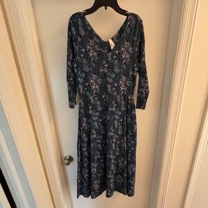 Pact organic cotton midi dress with pockets, medium